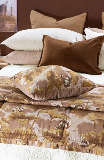 Bianca Lorenne - Waterlily Clay Comforter (Cushion-Pillowcases-Eurocases Sold Separately)